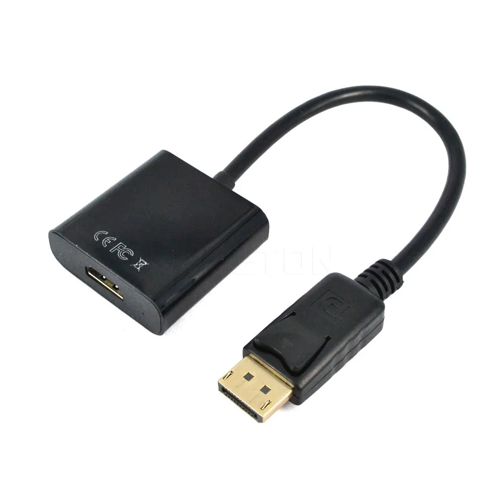 Kebidu 20 см порт дисплея DP к HDMI совместимый конвертер Кабельный адаптер Бесплатный