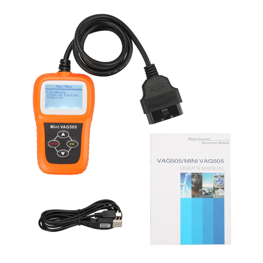 10pcs DHL Free Memoscan Mini VAG505 Professional memo scanner Vag 505 OBDii CAN OBD Code Scanner tool For VW/For AUDI |