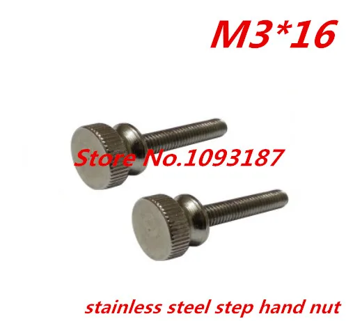 

10 шт./лот M3 * 16 m3 x 16 накатанный шаговый ручной винт из нержавеющей стали