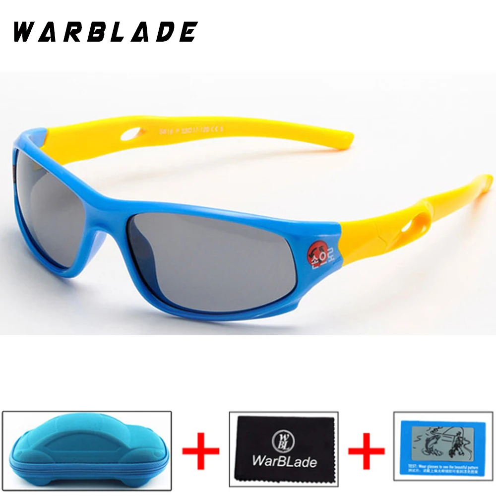 light blue yellow Детская поляризованные солнцезащитные очки детские по уходу за детьми УФ очки безопасности TR90 Рамка Марка очки солнцезащитные очки для детей Gafas De sol - Цвет линз: light blue yellow