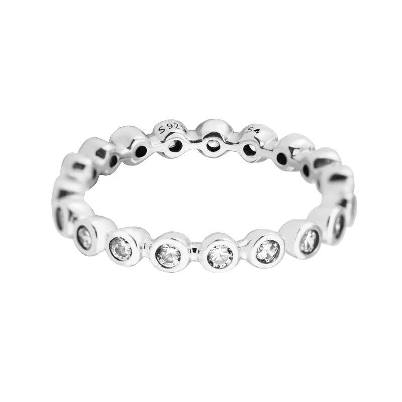 Женское Обручальное кольцо из серебра 100% пробы с фианитом|sterling silver 925 ring|wedding ringring