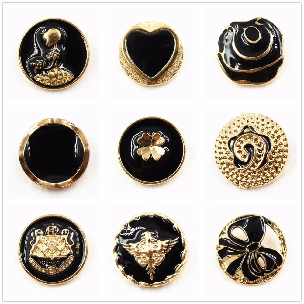 

N1711228 , 10pcs Metal buttons, clothing accessories DIY handmade materials , Suit coat buttons, fashion decorative buttons