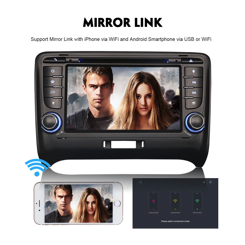 Авторадио Навигация GPS Восьмиядерный Android 8 0 DVD CD автомобильный Радио плеер DAB + TPMS