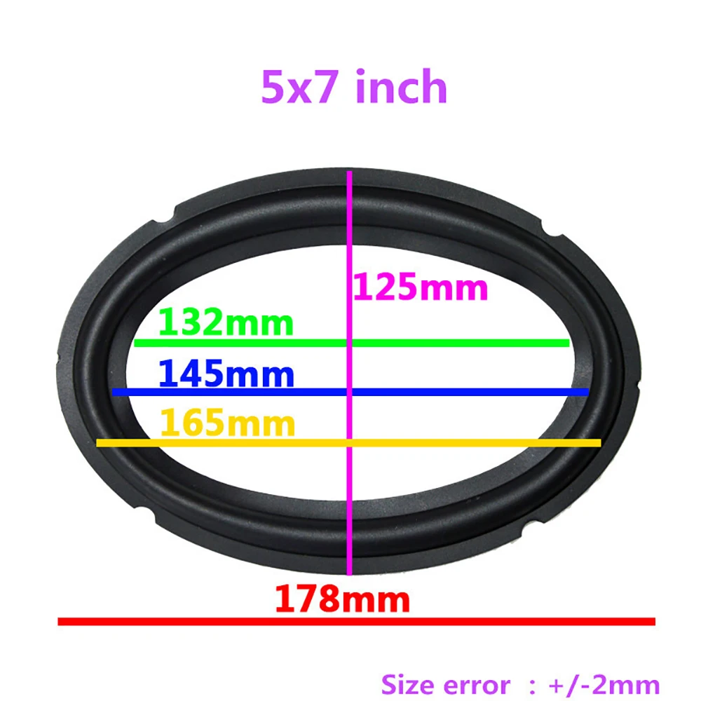 Новый 10 шт./лот = 5 пар 5*7 дюймов 5x7 &quotНЧ динамик ремонтные части/динамик резиновый