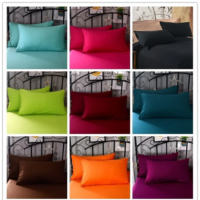 

2 pieces 100% Polyester Solid color Super-soft Advanced Encryption Fabric Pillowcase 50 * 70cm 70*70cm Various specifications