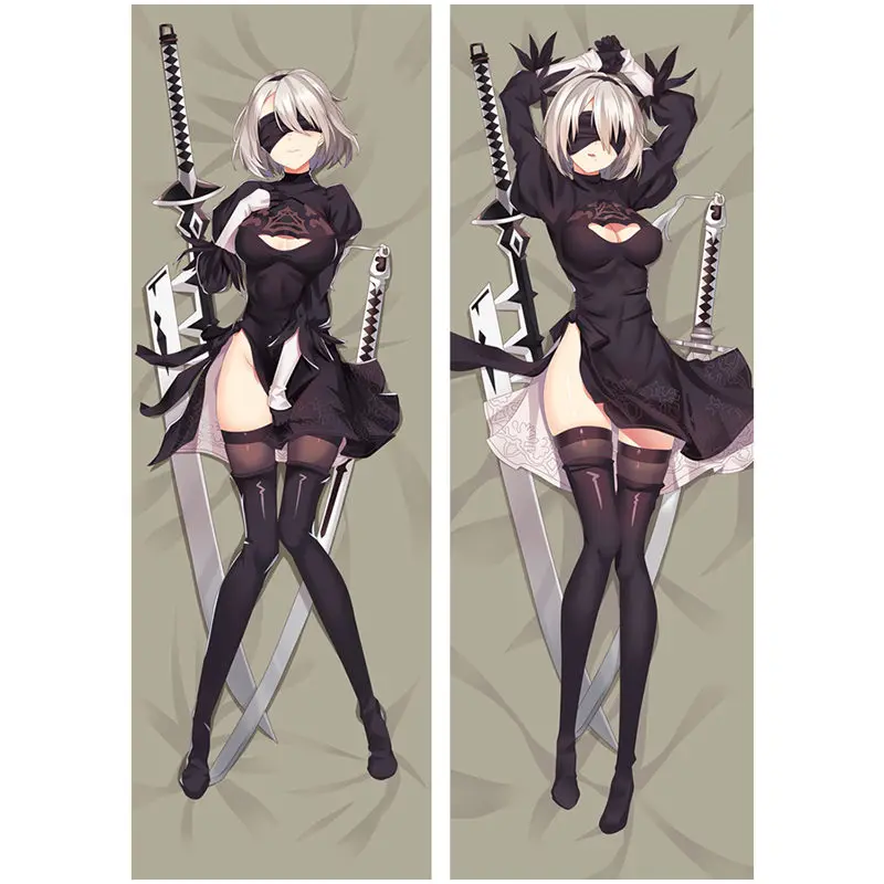 Аниме НИР: автоматы наволочки YoRHa 2B 9S Подушка Чехол пикантные 3D двухсторонняя постельные принадлежности обниматься тела Чехол настроить NR02A - Цвет: 2WAY