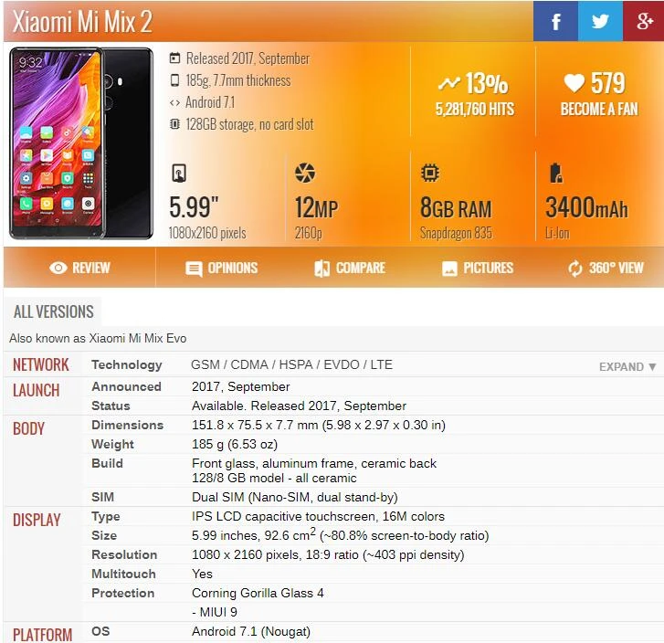 Оригинальная лицевая панель для Xiaomi Mi Mix 2 Лицевая ЖК экрана Mix2 корпус опорной