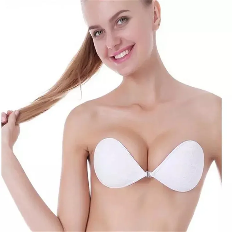 Hot sale lace invisible silicone women bra wedding chest necessary post push up bra underwear women seamless sexy Strapless bras