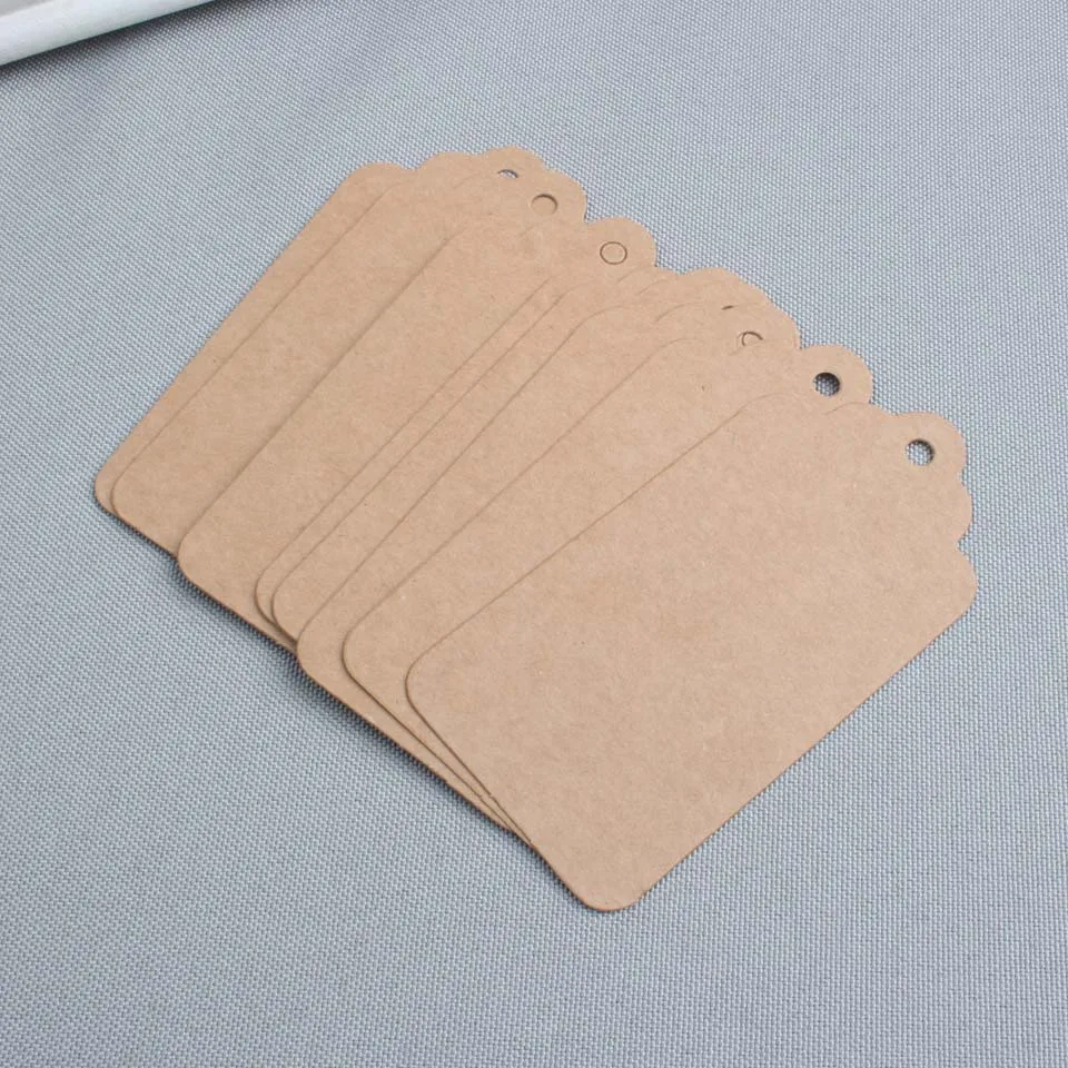 В наличии пустые коричневые бумажные бирки для подарков картонные ценники