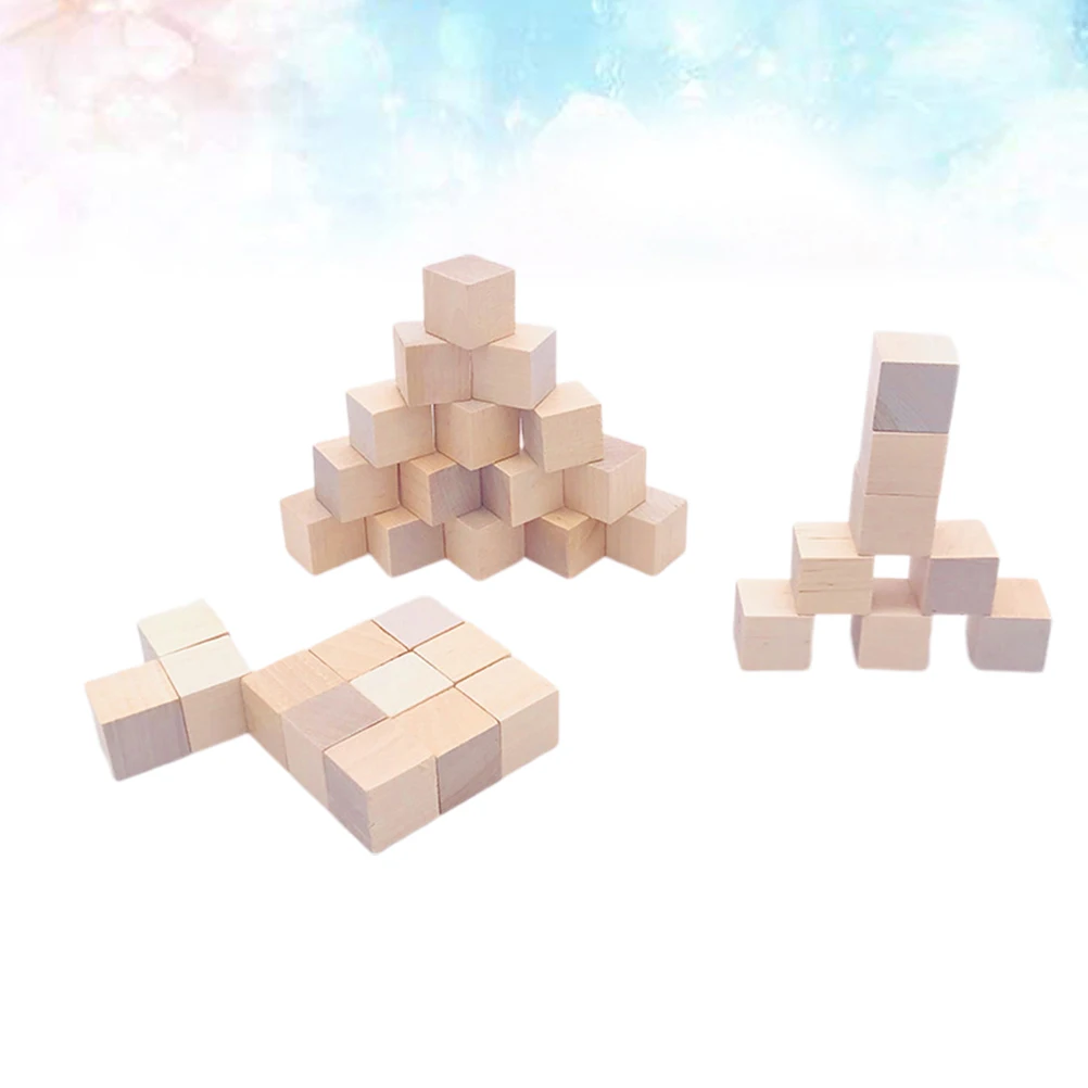 : NICEXMAS 36 ПК Cube блок легкий прочный многофункциональный небольшой деревянный куб