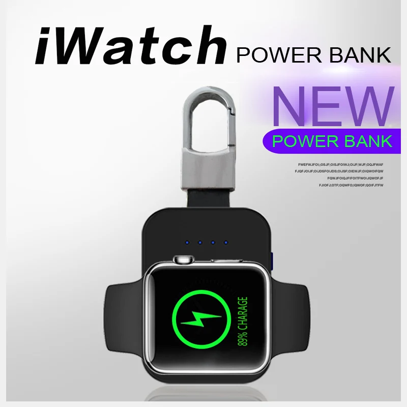 Новые портативные часы зарядное устройство для iwatch 1234 брелок для мобильного питания мини часы Беспроводное зарядное устройство для Apple Watch Band