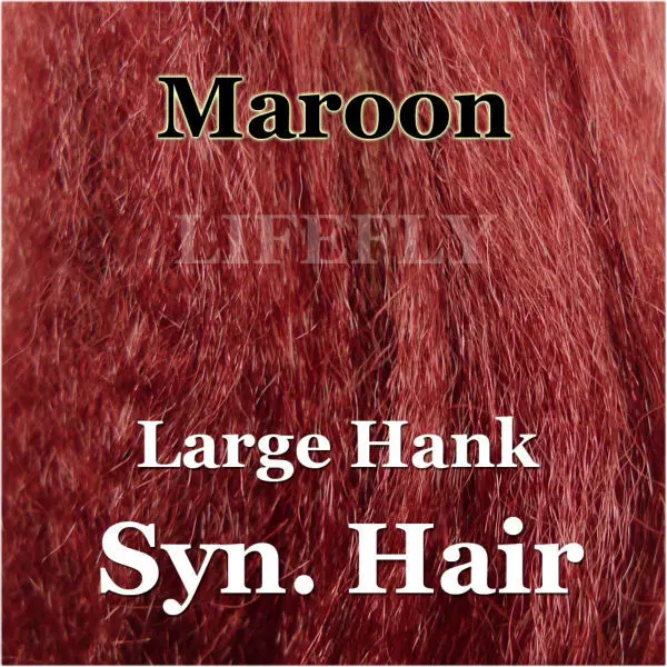 

Maroon Color / Large Hank of Synthetic Hair, Super Hair, Syn. Fibre, Fly Tying, Jig, Lure Making