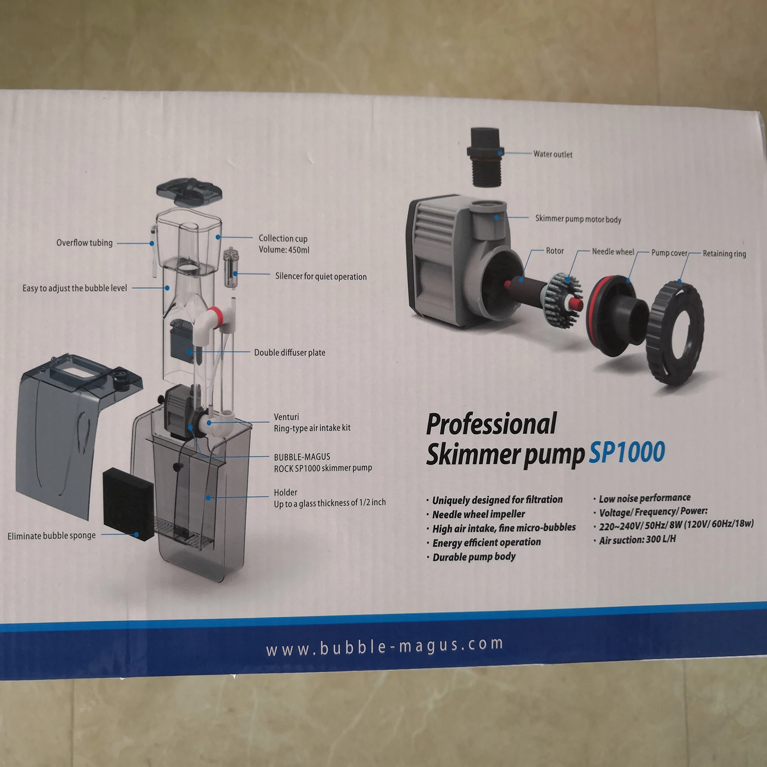 Bubble Magus BM QQ3 повесить на Nano Protein Skimmer Внешний насос для отстойника иглы колеса