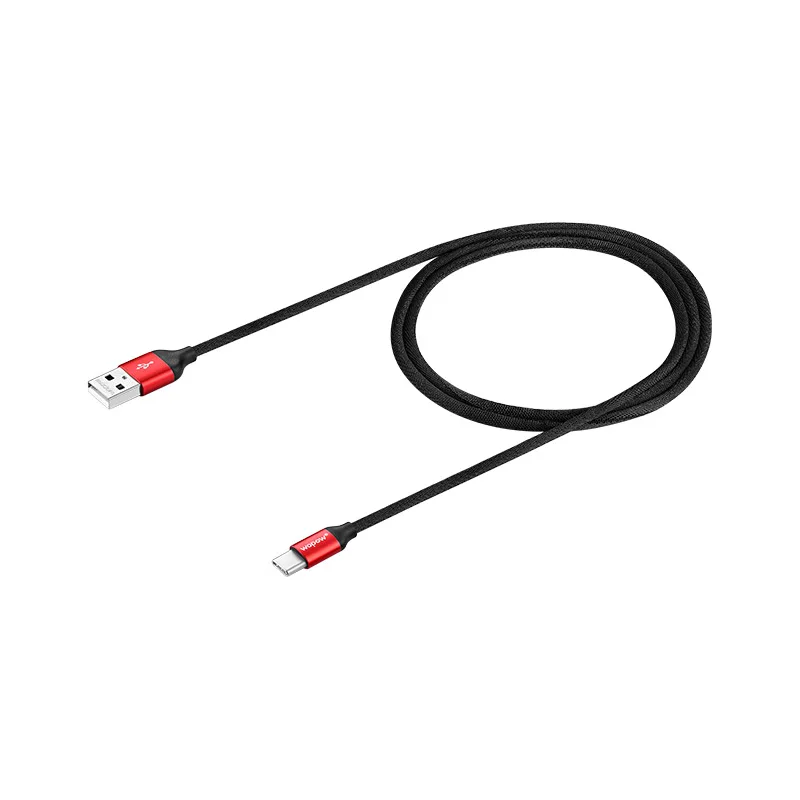 Black WOPOW Тип usb C кабель для Xiaomi mi 9 Красный mi Примечание 7 samsung Galaxy S10 9 USB C кабель мобильного телефона данных шнур Быстрая зарядка - Цвет: Black