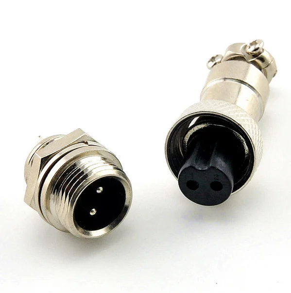 

Free Shipping 20pair Male & Female Diameter 12mm Wire Panel Connector GX12 2P GX12-2 M12 circular connector Socket Plug