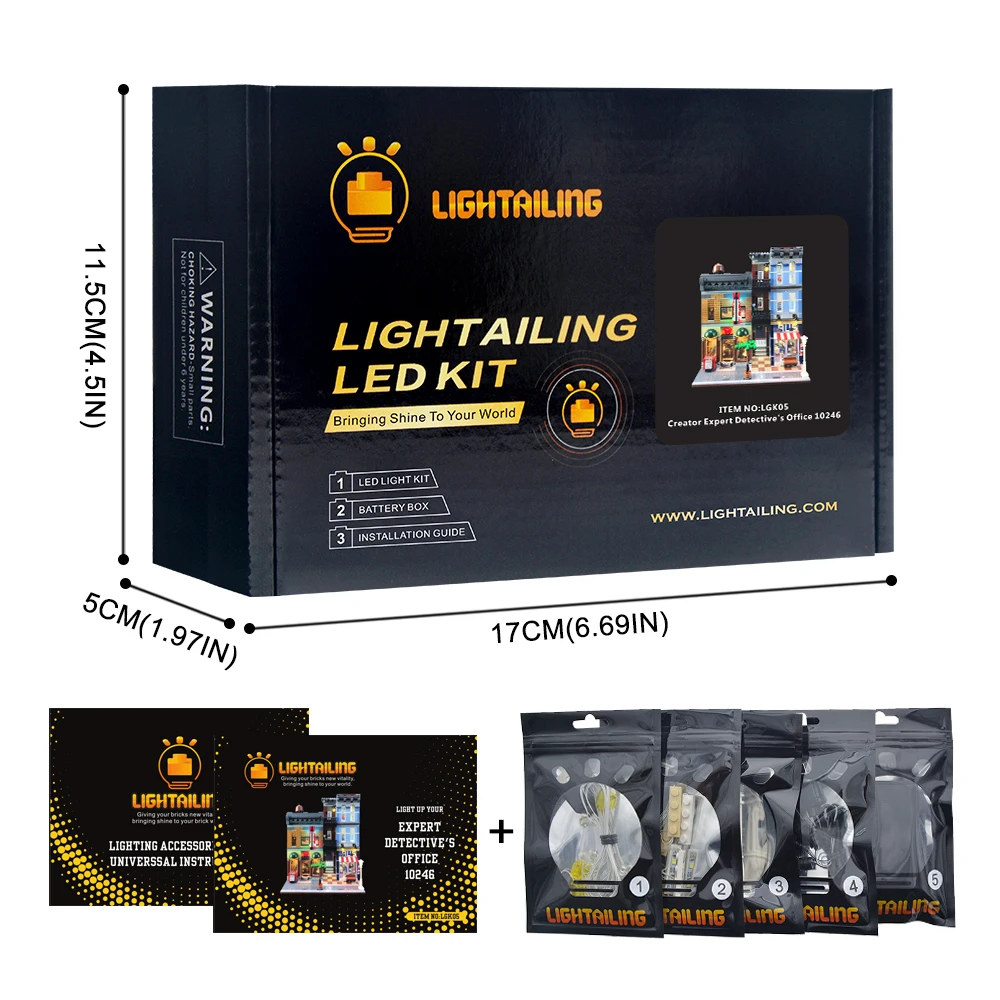 LED Light Set Светильник, светодиодный светильник, Набор для создания, для офиса детектива города, уличного детектива, строительный блок, светильник, набор, совместимый с 10246 - Цвет: LED Light Set