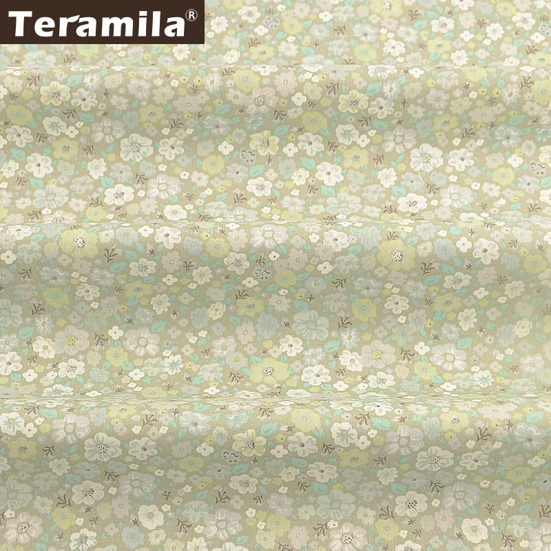 Teramila хлопок саржевая ткань метр Algodon Flroal Дизайн тела DIY шитье платье одежда лоскутное одеяло Beedsheet шторы