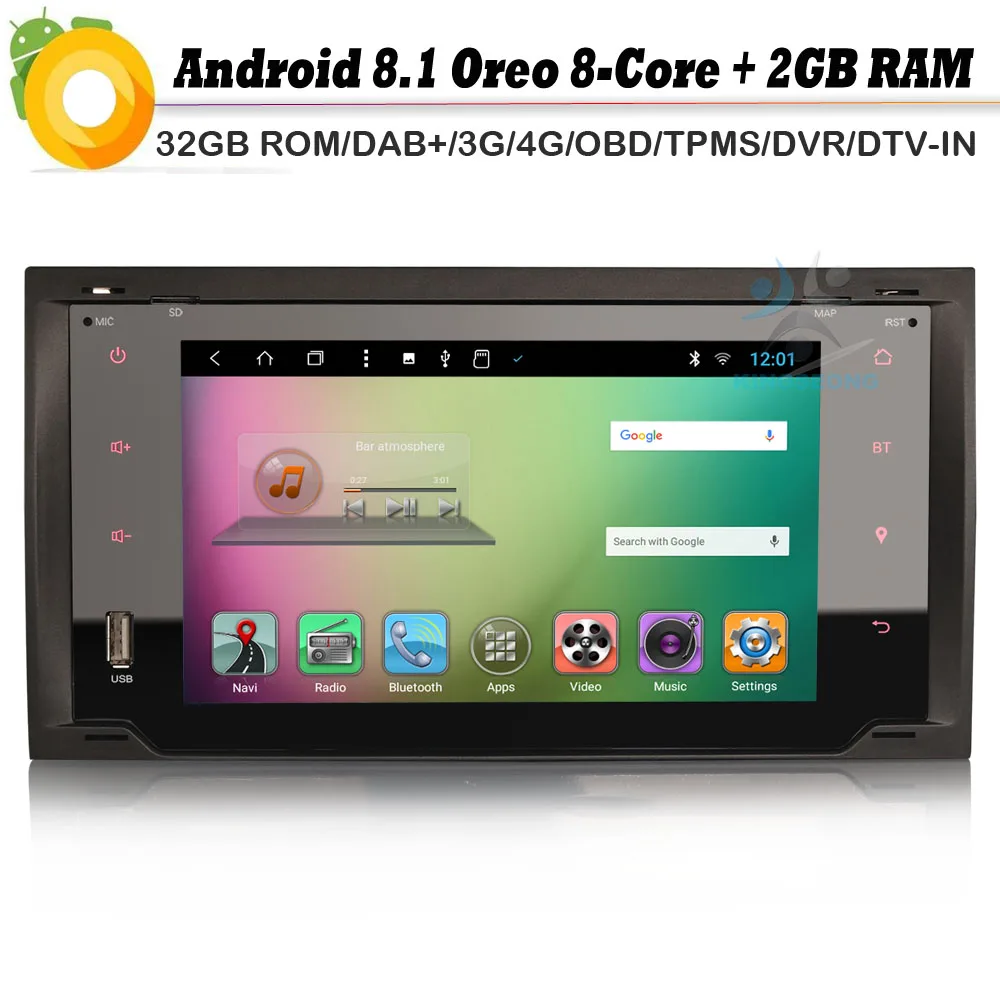 Android 8 1 стерео Sat nav Bluetooth DAB + автомобиля gps навигации плеер для FORD FOCUS Fusion Galaxy FIESTA Wi-Fi