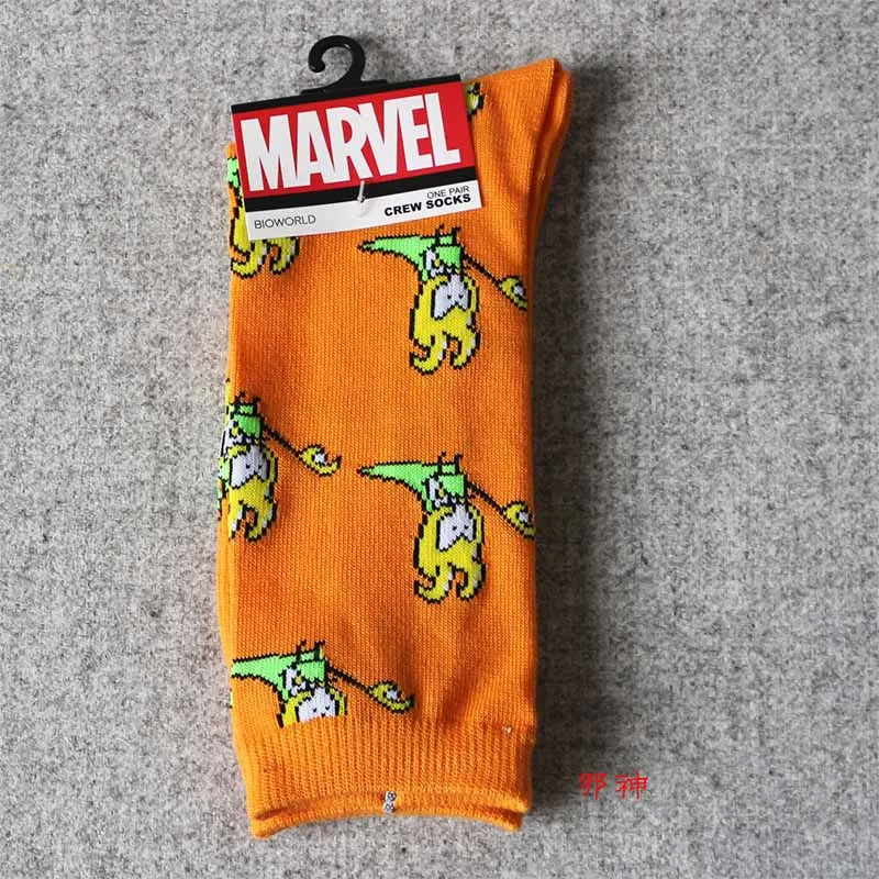 SMT-43-4 Герой комиксов Marvel General носки с героями мультфильмов Железный человек Капитан Америка до колена теплые Прошитые узор противоскользящие повседневные мужские носки - Цвет: SMT-43-4
