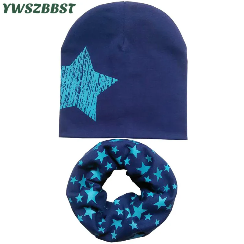 

Autumn Winter Cotton Baby Hat Scarf Set Star Love Heart Owl Baby Girls Hat Crochet Children Beanies Cap Kids Boys Scarf Collar