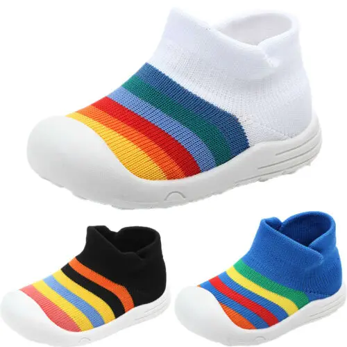 

Baby Girl Boy Soft Buttom Anti-Slip Breathable Flying Woven Toddle Shoes Baby Mutil Color First Walkers