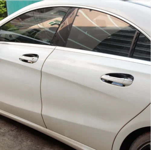 

4 x Carbon Fiber ABS Chrome Car Door Bowl Cover Trim For Mercedes Benz GLK GL ML C Class W204 X204 X166 Car Accessories