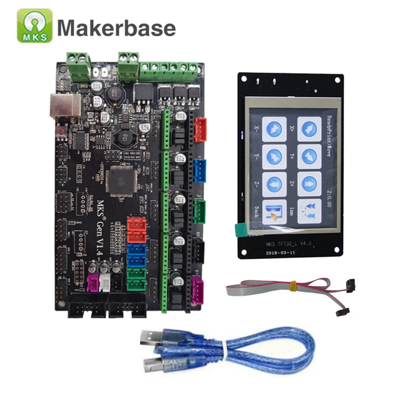 4 слойная плата контроллера PCB MKS Gen V1.4 с TFT32 V4.0 совместимая экраном Ramps1.4/Mega2560 R3 для