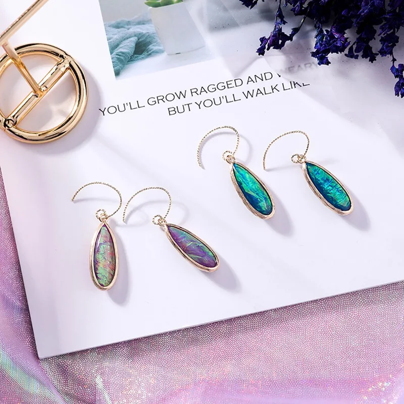 Новые женские серьги Abalone винтажные капля цвета золота симфония Кристалл Pendientes