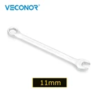 Комплект комбинированных гаечных ключей Veconor 11 мм, комбинированное кольцо с хромованадиевым покрытием, домашний ручной инструмент для ремонта автомобиля, 11 мм