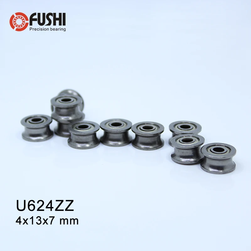 Высокоуглеродистая сталь U624ZZ (20 шт.) U Groove герметичный шариковый подшипник 624UU