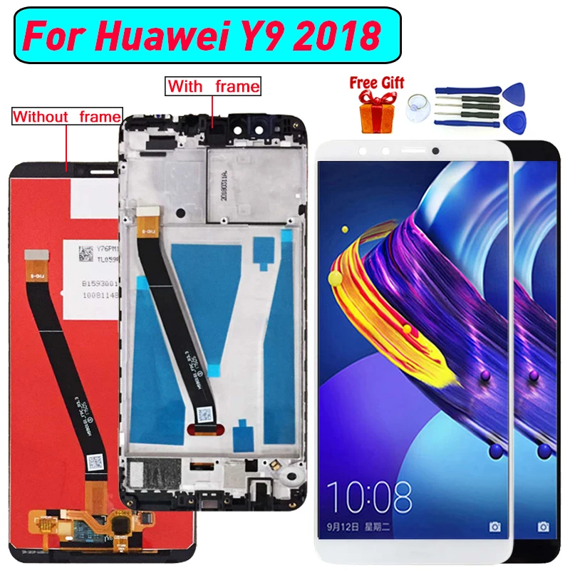 ЖК-дисплей для huawei Y9(), запасная сборка для huawei Y9(), FLA-L22, LX2, LX1, LX5, модуль ЖК-дисплея