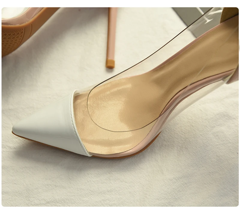 Luchfive/женские туфли лодочки на высоком каблуке из прозрачной лаковой кожи с