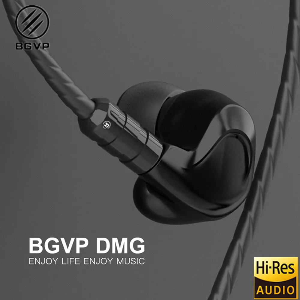 Наушники вкладыши BGVP DMG 2DD + 4BA HIFI гибридная технология гарнитура со сменным