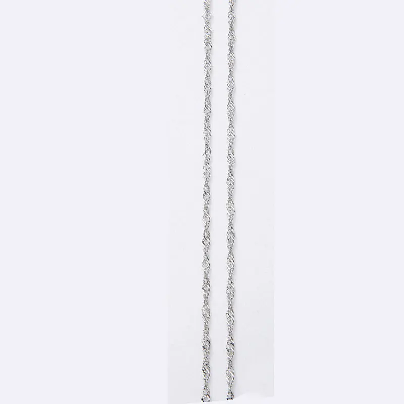 rhodium 5 м/лот, диаметр 1 мм, золотые, серебряные, цветные звенья, цепочки, металлический браслет, ожерелье, цепи, набор, товары для рукоделия, для изготовления ювелирных изделий - Цвет: rhodium