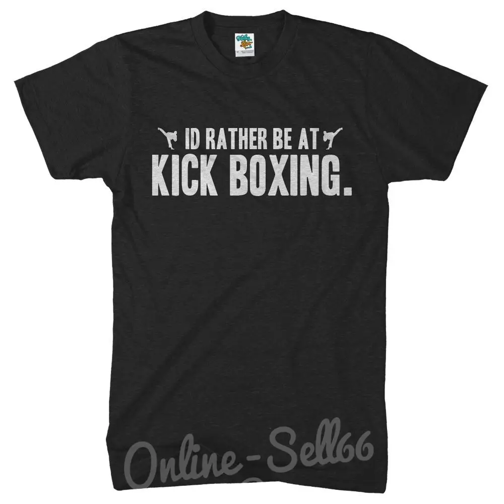 Id Скорее быть на Kick Boxing Футболка мужская женская подарок Топ Спорт Тренажерный