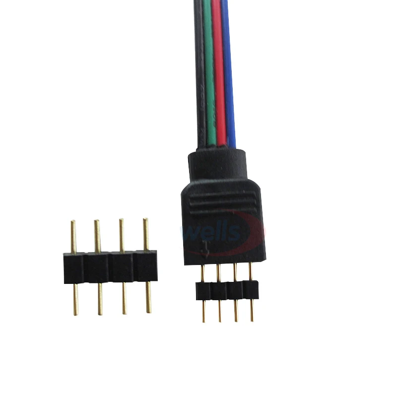 20~ 1000 шт. 4 pin игольчатого типа RGB "мама"/"папа" Тип Двойной 4pin для 3528 5050 RGB светодиодный полосы светодиодный аксессуары