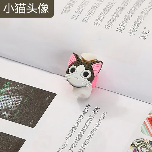 As the photo Мультфильм Kawaii животные Ститч Hello Cat Бэтмен USB кабель наушник линии экономии для мобильного телефона зарядки линии передачи данных протектор EB - Цвет: As the photo