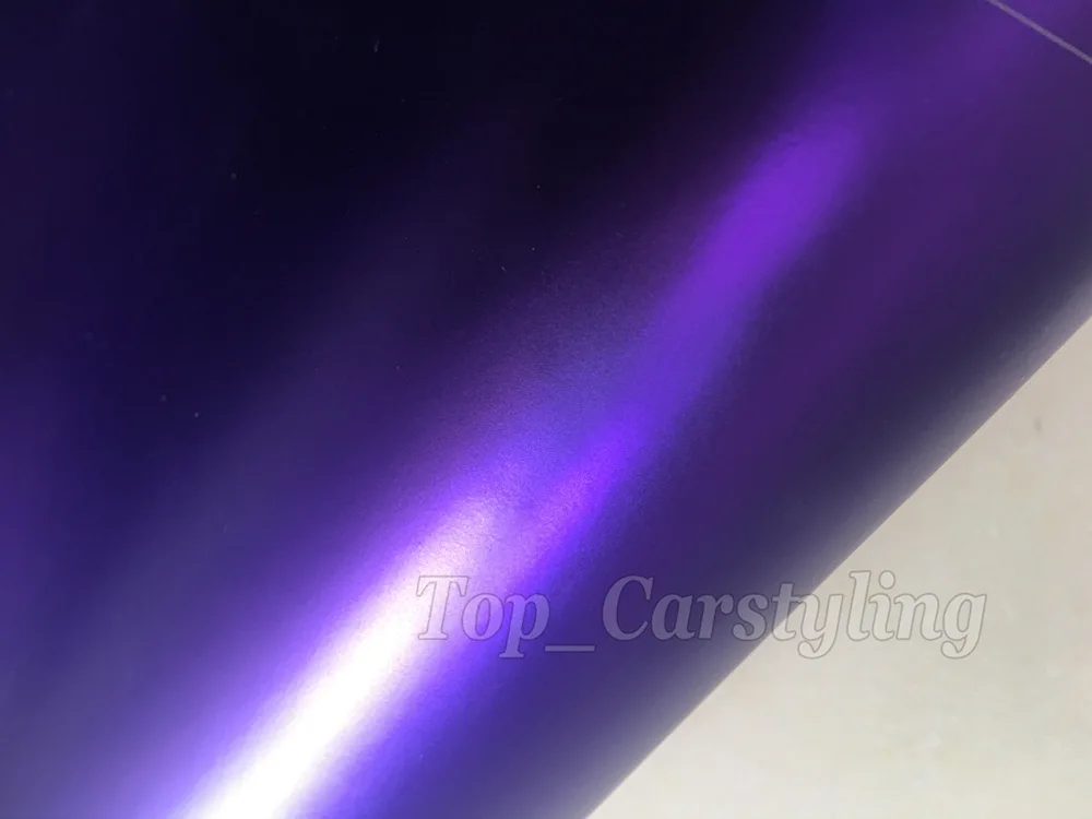 Роскошная бронзовая фиолетовая атласная Хромовая Виниловая пленка для отделки