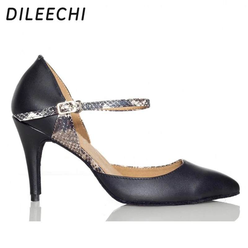 Женские туфли для латиноамериканских танцев DILEECHI из натуральной кожи на высоком