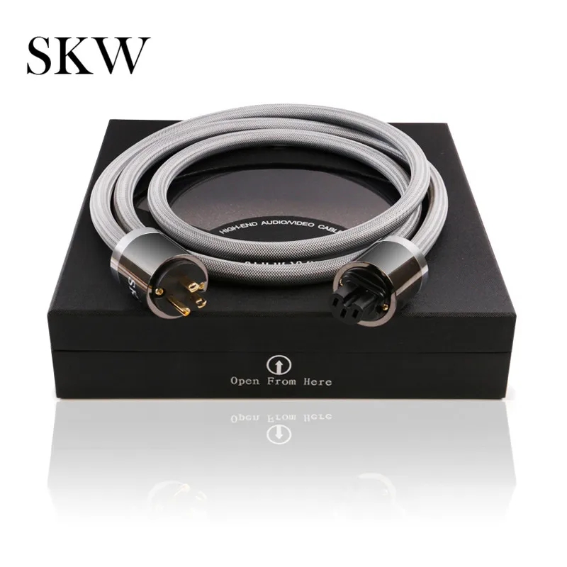 Сетевой шнур SKW HIFI с вилкой типа US/EU кабель питания 1 м 5 2 3 для фильтра поворотного
