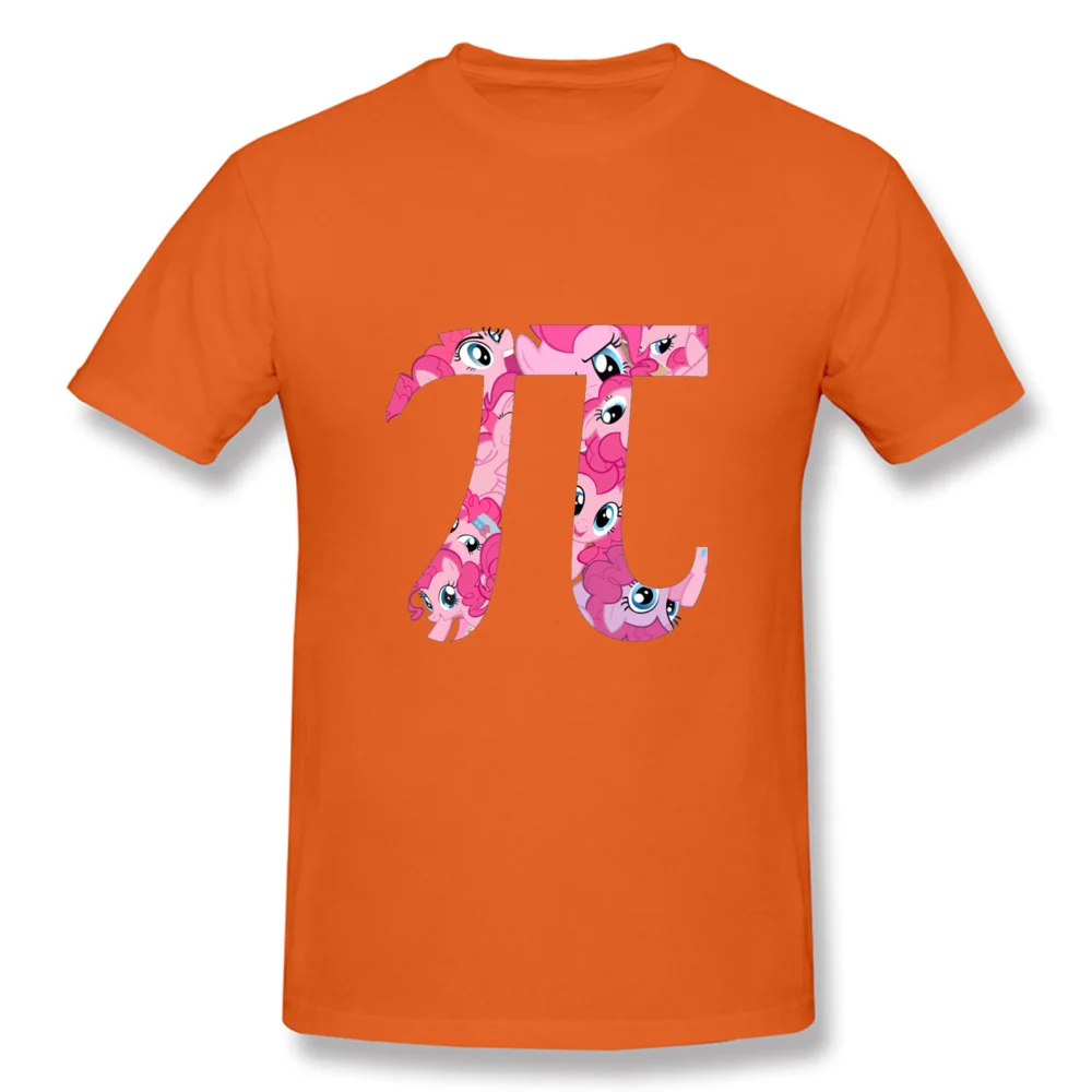 Math Pi My Little Pony/креативная футболка с изображением радуги и сумерек; футболка с интересным рисунком из мультфильма для молодых детей; хлопковая розовая Милая футболка с графикой - Цвет: Orange