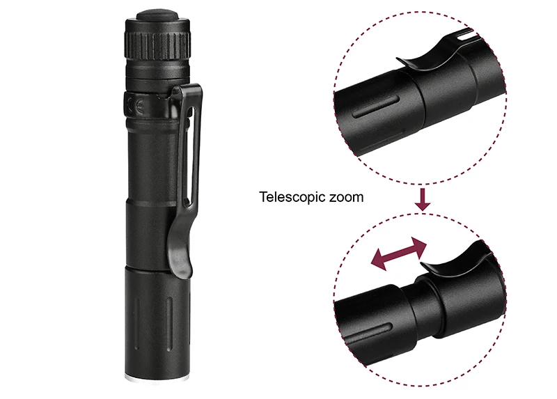 Litwod Z20 7 Вт XP-G Q5 2000лм Мини светодиодный фонарик с зумом водонепроницаемый светодиодный масштабируемый фонарик AAA батарея LED для кемпинга