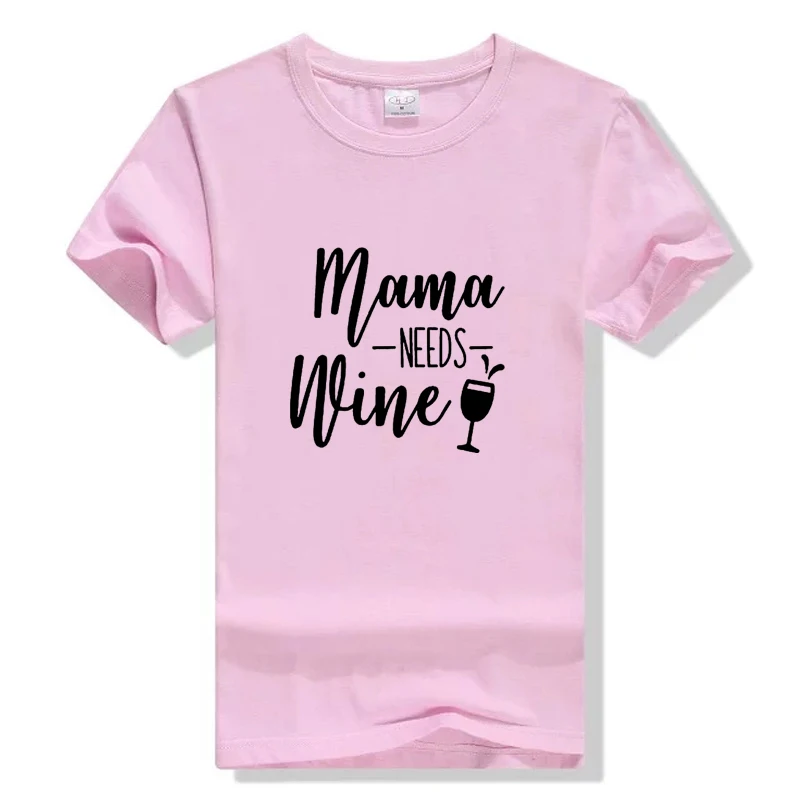 Женская Винтажная футболка с надписью Mama need Wine модная подарок для мамы футболки