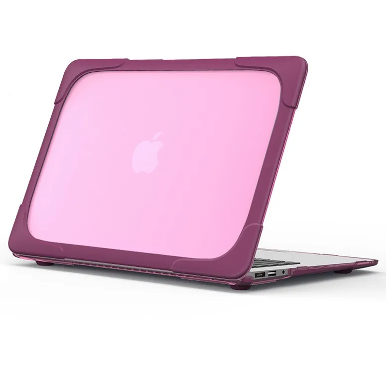 Новейший дизайн ударопрочный жесткий чехол с подставкой для MacBook air 11 13 Pro 13 15 retina 12 13 15 Пластик& ТПУ защелкивающийся чехол