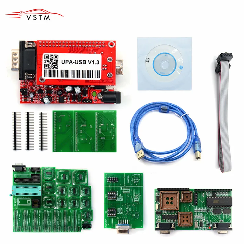 2019 UPA USB программист V1.3 с полной Адаптеры для основного блока: 1 3 ЭБУ чип тюнинга OBD2
