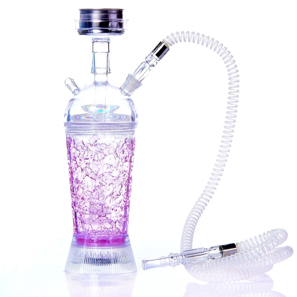 

Acrylic Shisha Hookah set With LED Light Sheesha Metal Bowl Charcoal Holder Narguile Chicha Hookah Small Portable Shisha Set