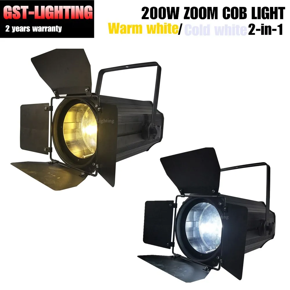 2 шт./лот 200 Вт Led COB Zoom Par Cans 3200k теплый белый DJ свет для|Эффект освещения сцены| |