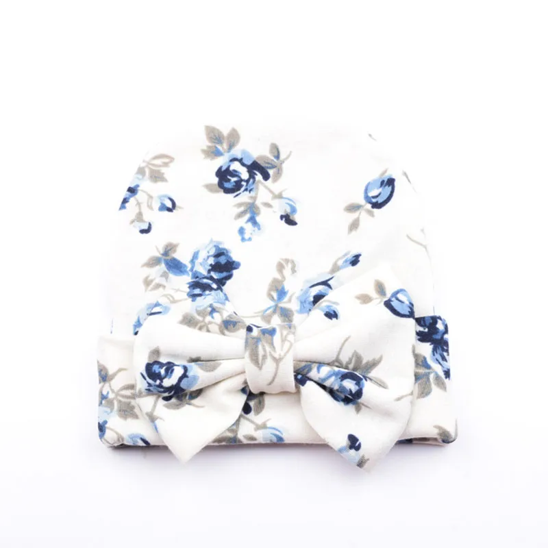 Summer Spring Bowknot Bohemia Style Floral Fashionable Baby Hat Newborn Photography Props Beach Caps Children's Headdress | Детская