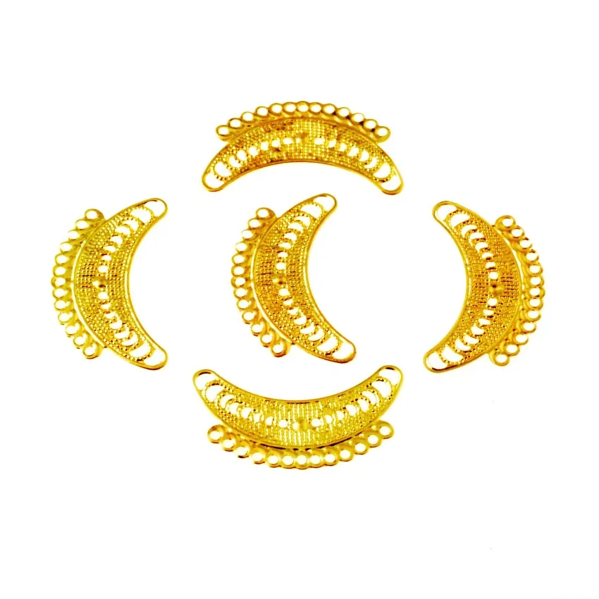 Бесплатная доставка, 50 шт., золотистые цветные соединители для цветов, металлические изделия для украшения, сделай сам, разъемы 33x19 мм