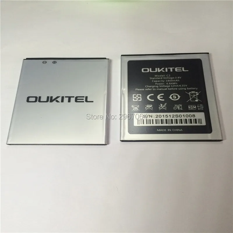Батареи мобильного телефона Oukitel C2 аккумуляторной батареи 1800 мАч оригинальный